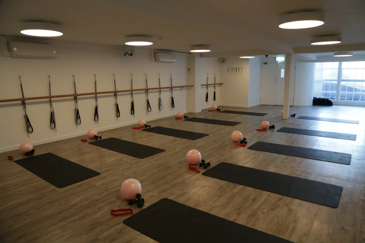 Mats and spring equipment in the Sculpt studio